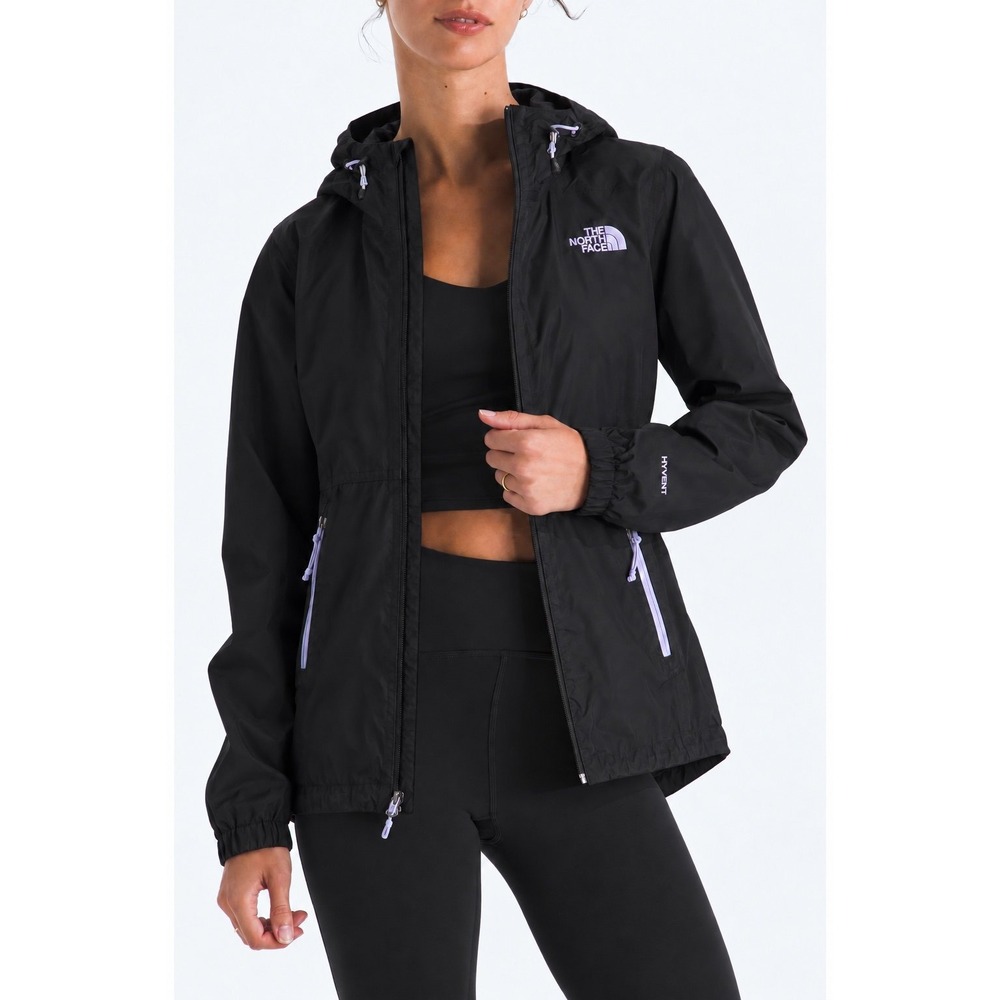 The North Face Momentum Triclimate HyVent Rain Jacket Black Lilac Women's S $180